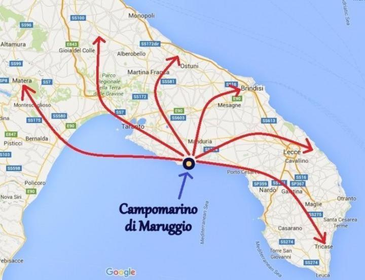 Casa Gialla Mare Del Salento Maruggio Ngoại thất bức ảnh
